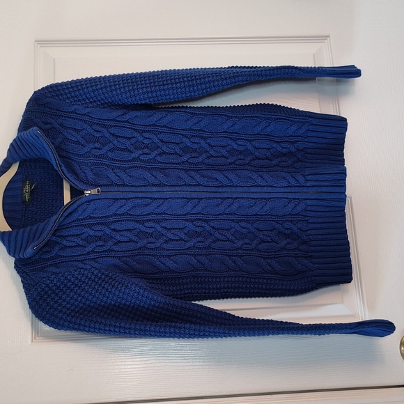 Ralph Lauren Women's Royal Blue Zip-Up Sweater - Picture 1 of 5